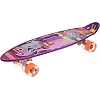 Пенни борд Penny Board круизер пластиковый со светящимися колесами и ручкой для переноски 24