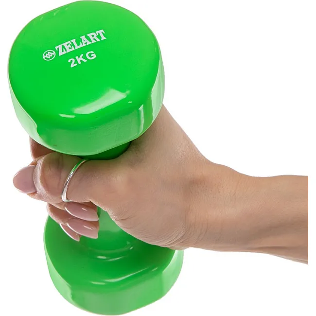 Гантели для фитнеса виниловые ZELART
 Beauty TA-5225-2 2шт 2кг (Бирюзовый)
