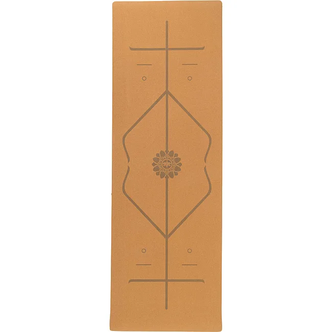 Распродажа! Коврик для йоги Пробковый каучуковый двухслойный Yoga mat RECORD FI-7156-10 183x61мx0.4cм