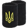 Спортивный напульсник впитывающий влагу Герб Украины BC-9280 1шт (Черный)