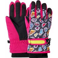 Перчатки лыжные детские зимние LUCKYLOONG C-1699 (Черный-фиолетовый)