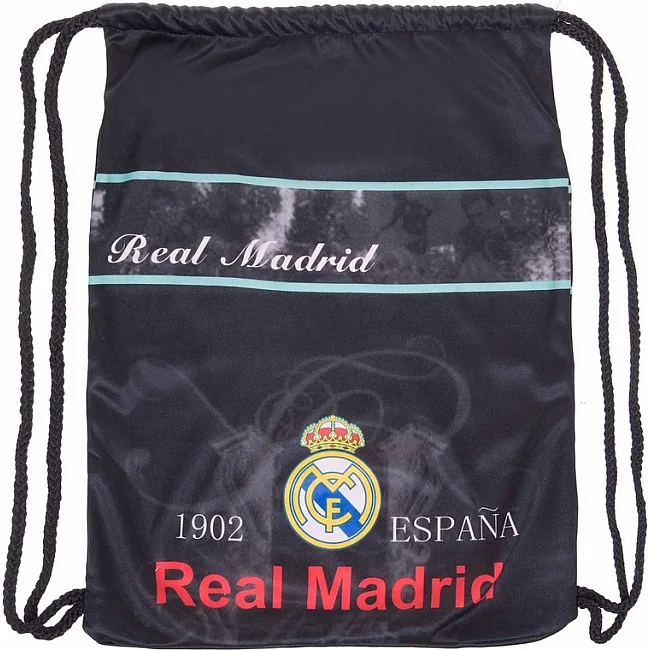 Рюкзак-мешок спортивный
 SP-SPORT
 GA-4433-6 REAL MADRID 39х49см (Черный-красный)