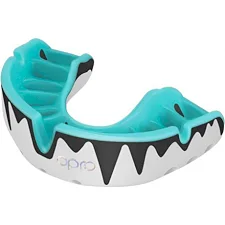 Капа для бокса OPRO Self Fit GEN5 Platinum Fangz White Black Mint