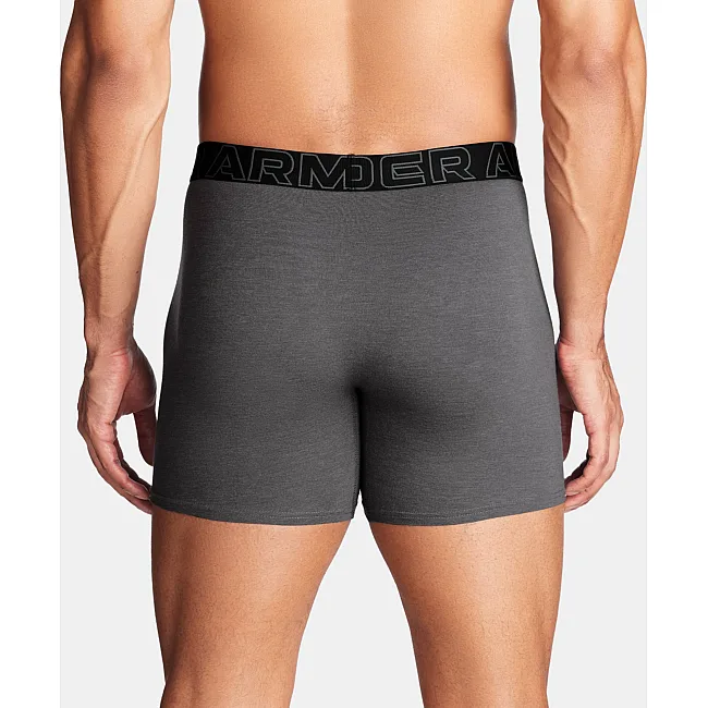 Мужские трусы UNDER ARMOUR Performance Cotton 6 3 Pack Castlerock Full Heather Red Steel