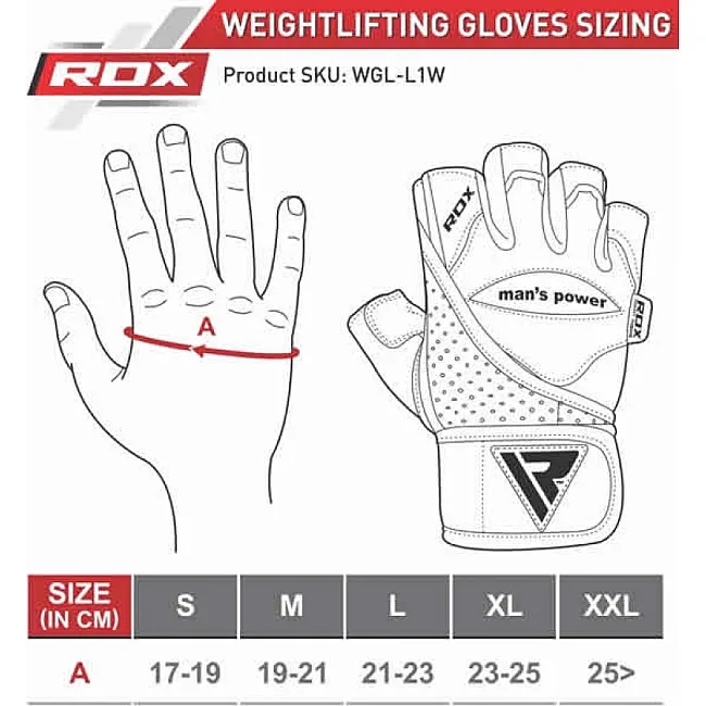 Рукавички для залу RDX Pro Lift Gel S