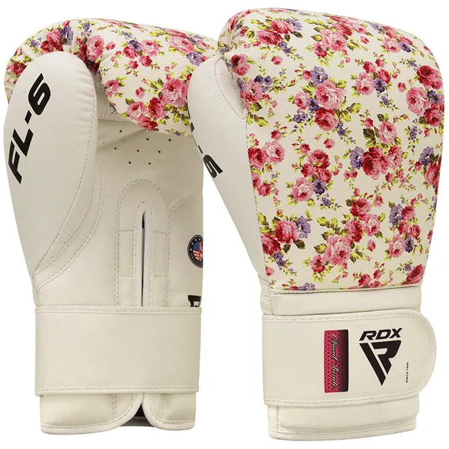 Рукавички жіночі для боксу RDX FL5 Floral White