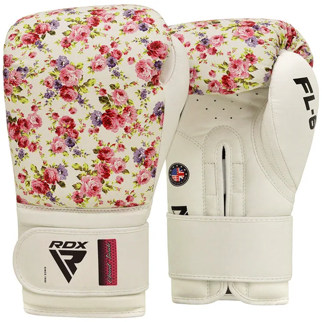 Рукавички жіночі для боксу RDX FL5 Floral White