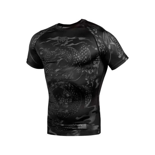 Рашгард VENUM Dragons Flight Short Sleeves Black Black