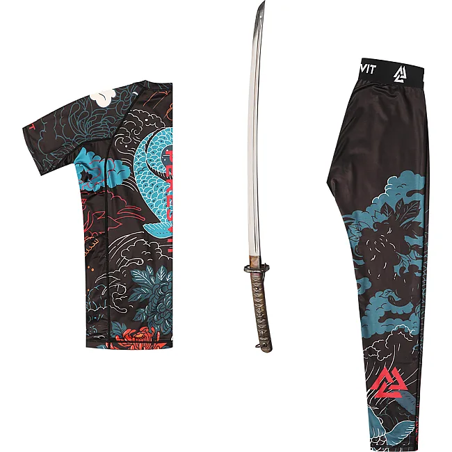 Компресійні штани PERESVIT Koi MMA Leggins Blue Orange Red