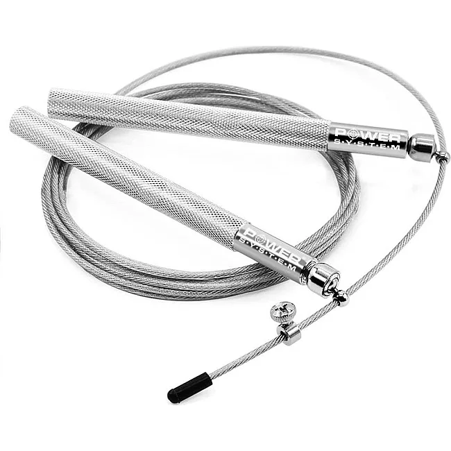 Скоростная скакалка POWER SYSTEM PS-4064 Ultra Silver (2,75м)