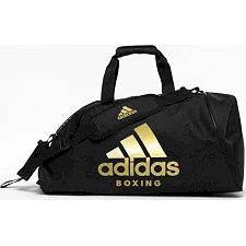 Сумка-рюкзак із золотим логотипом Adidas Boxing (чорний, ADIACC052B)