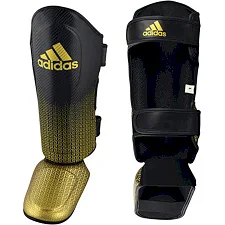 Защита голени и стопы с лицензией Wako Semi Contact (черный-золотой) ADIDAS ADIKBSI300