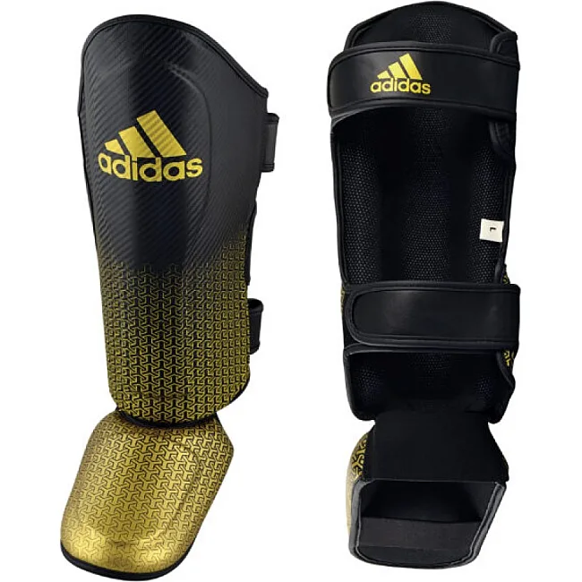 Защита голени и стопы с лицензией Wako Semi Contact (черный-золотой) ADIDAS ADIKBSI300