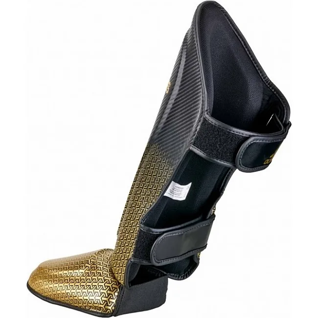 Защита голени и стопы с лицензией Wako Semi Contact (черный-золотой) ADIDAS ADIKBSI300