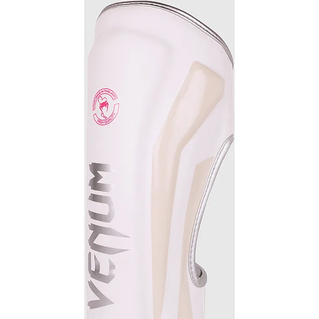 Защита голени и стопы VENUM Elite Standup White Silver Pink