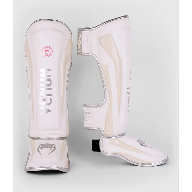 Защита голени и стопы VENUM Elite Standup White Silver Pink