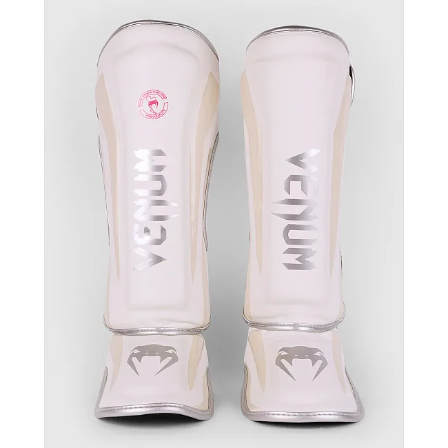 Защита голени и стопы VENUM Elite Standup White Silver Pink