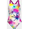 Купальник закрытый для девочек Arena SPRAYING SWIMSUIT SWIM PRO BAC белый, розовый (для детей)
