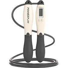Скакалка со счетчиком PowerPlay 4216 Jump Rope Черно-белая 2.8 см.