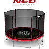 Батут Neo-Sport с наружной сеткой 252 см черно-красный