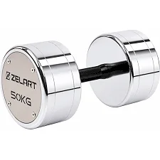 Гантель професійна сталева хромована ZELART TA-7048-50 (Хром)