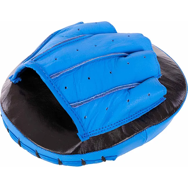 Мини-лапа боксерская изогнутая тренировочная кожа FAIRTEX BO-9483 (Черный-белый)
