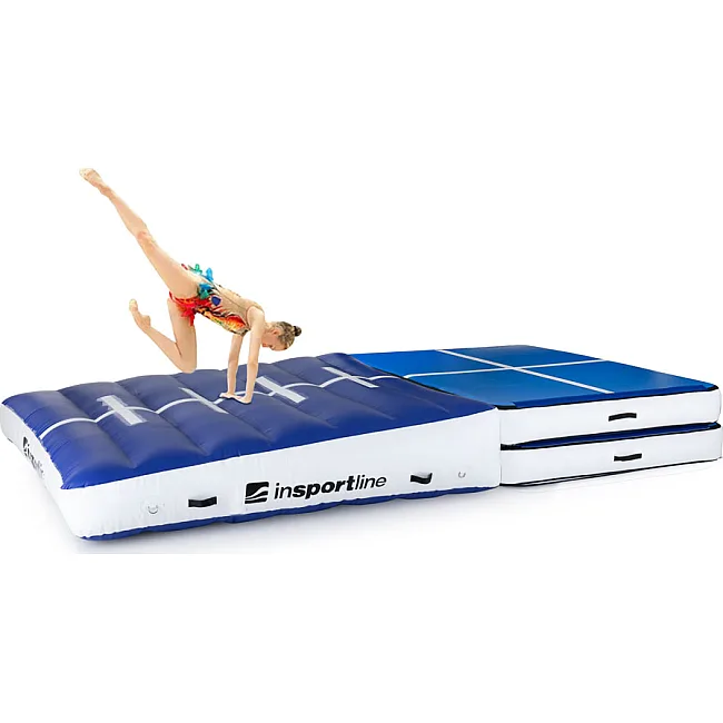Надувной коврик inSPORTline Aircase 200x140 см, бело-синий