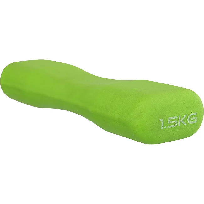 Гантель для фитнеса неопреновая MDbuddy TA-5322-1_5 1шт 1,5кг (Салатовый)