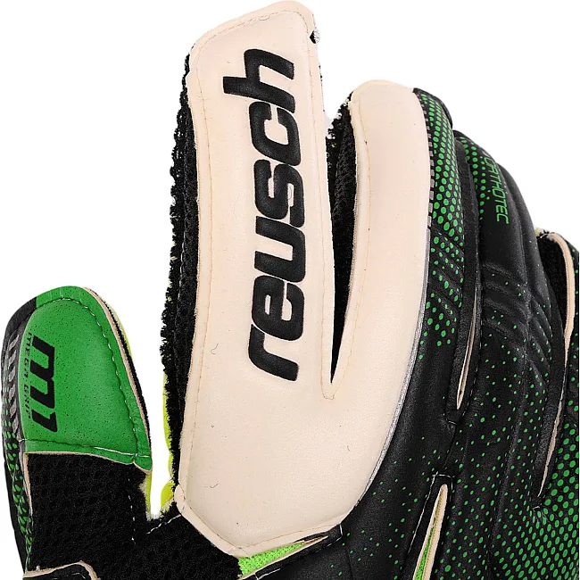 Вратарские перчатки с защитой пальцев REUSCH FB-869 (Зеленый-красный)