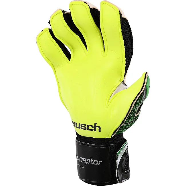 Вратарские перчатки с защитой пальцев REUSCH FB-869 (Зеленый-красный)