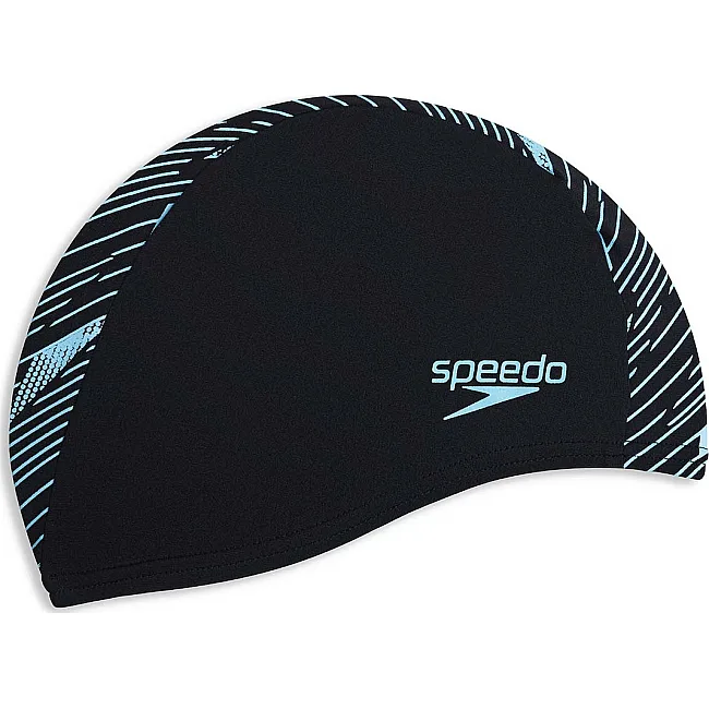 Шапка для плавания Speedo BOOM ULTRA PACE CAP черный, синий OSFM