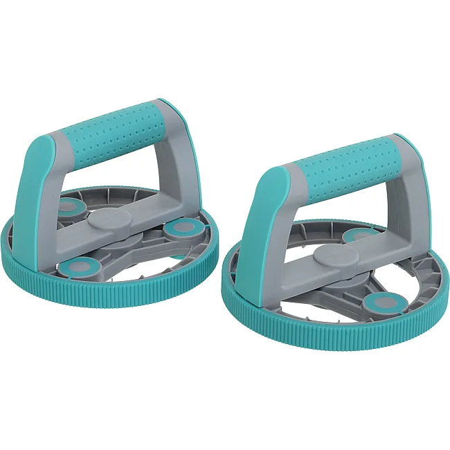 Колесо для пресса 3 в 1 универсальный компактный фитнес-набор Multipurp
e compact fitness set Yogaplus FI-9377 (Серый-розовый)