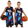 Детская баскетбольная форма
 NBA клуб Nets 11 BA-3764 (Серый-черный-голубой)