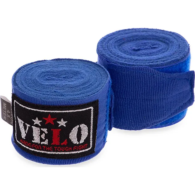Бинты для бокса
 2штуки AIBA VELO
 4080-4_5 4,5м (Синий)