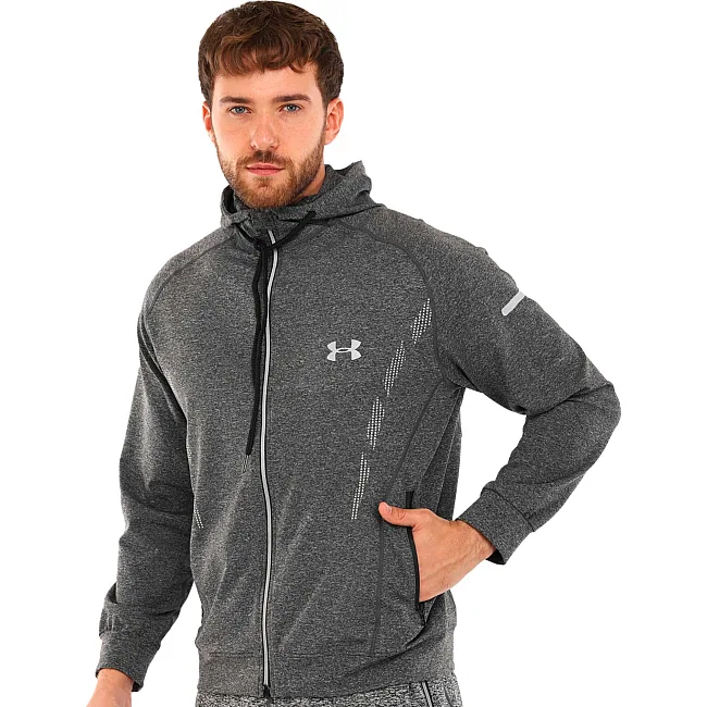 Распродажа! Спортивная кофта на молнии с капюшоном UNDER ARMOUR CO-1831 (Темно-серый)