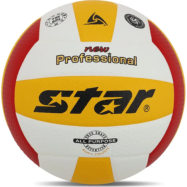 Волейбольный мяч
 STAR NEW PROFESSIONAL VB315-34 №5 PU
-красный (Белый-желтый)