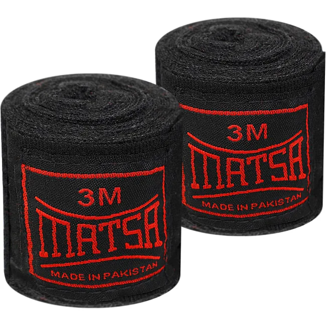 Бинты для бокса
 2штуки MATSA
 MA-0031-3 3м (Красный)