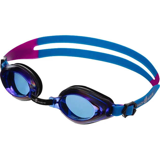 Очки для плавания юниорские радужные линзы MADWAVE AQUA RAINBOW JUNIOR M04150 см5 (Синий)