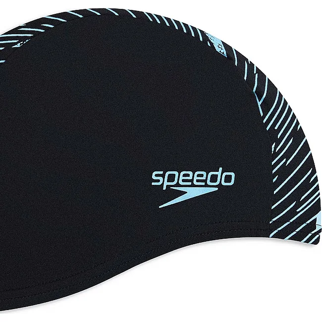 Шапка для плавания Speedo BOOM ULTRA PACE CAP черный, синий OSFM