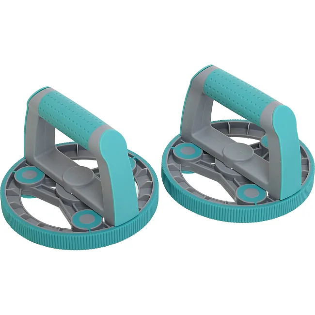 Колесо для пресса 3 в 1 универсальный компактный фитнес-набор Multipurp
e compact fitness set Yogaplus FI-9377 (Серый-розовый)