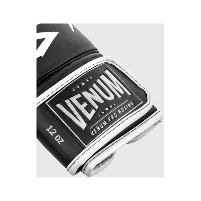 Рукавиці для боксу VENUM Hammer Pro Velcro Nappa Leather Black White