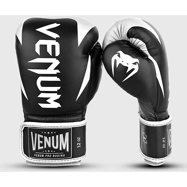 Рукавиці для боксу VENUM Hammer Pro Velcro Nappa Leather Black White