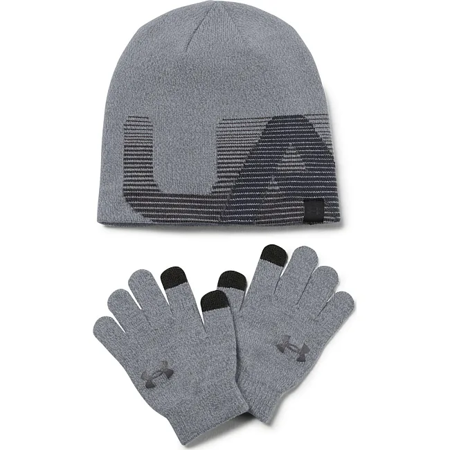 Детский зимний комплект Under Armour Beanie & Glove Combo Steel