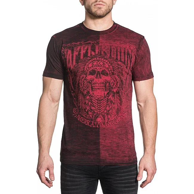 Двухсторонняя футболка AFFLICTION Free Tribe Rio Red