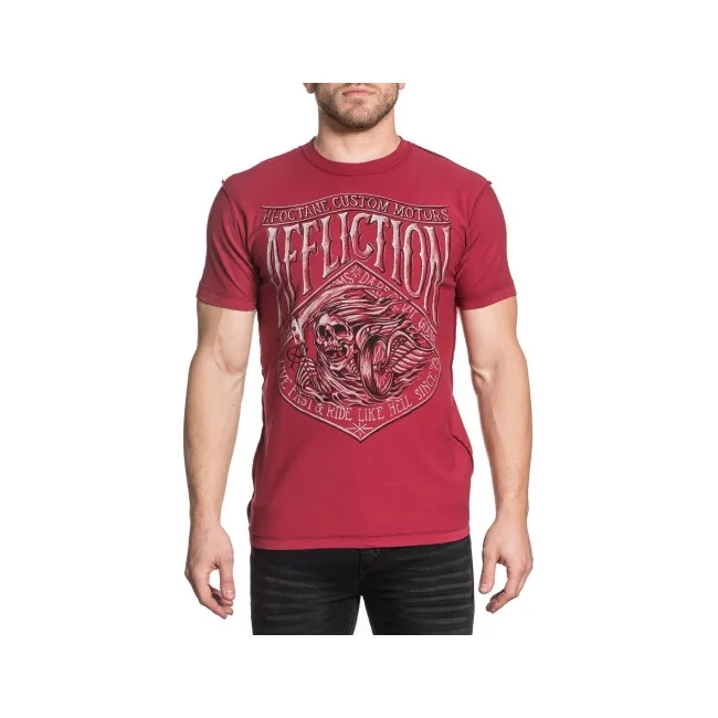 Двухсторонняя футболка AFFLICTION Free Tribe Rio Red
