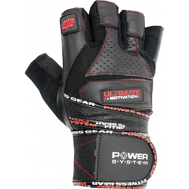 Фітнес рукавиці POWER SYSTEM PS-2810 Ultimate Motivation Black/Redine