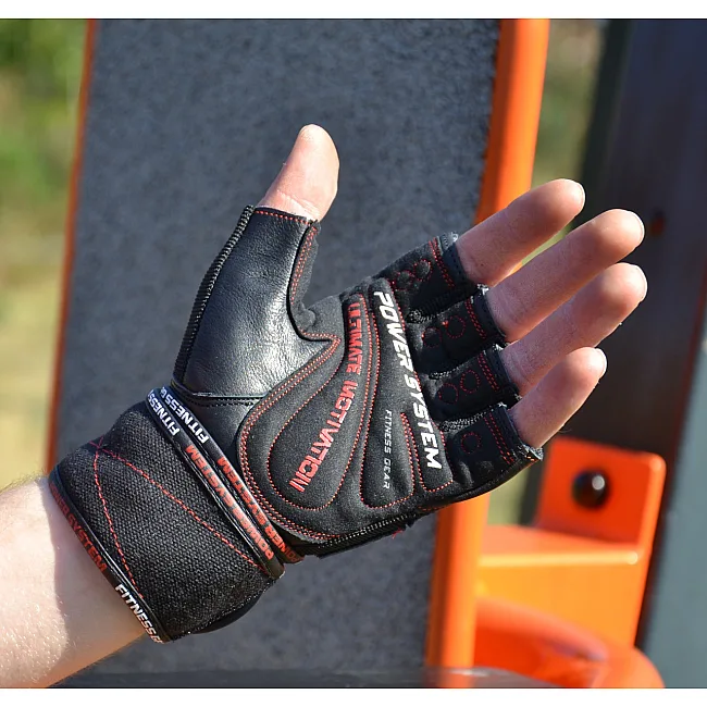 Фітнес рукавиці POWER SYSTEM PS-2810 Ultimate Motivation Black/Redine