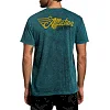 Футболка AFFLICTION Oil Change SS Tee Teal Black Lava Tint