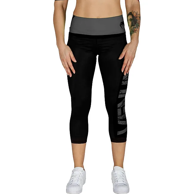 Женские капри Venum Power Leggings Crops Black Grey