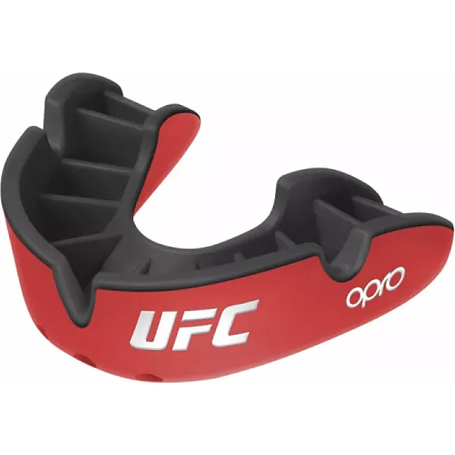 Капа для бокса OPRO Self-fit UFC GEN2 Silver Black Red